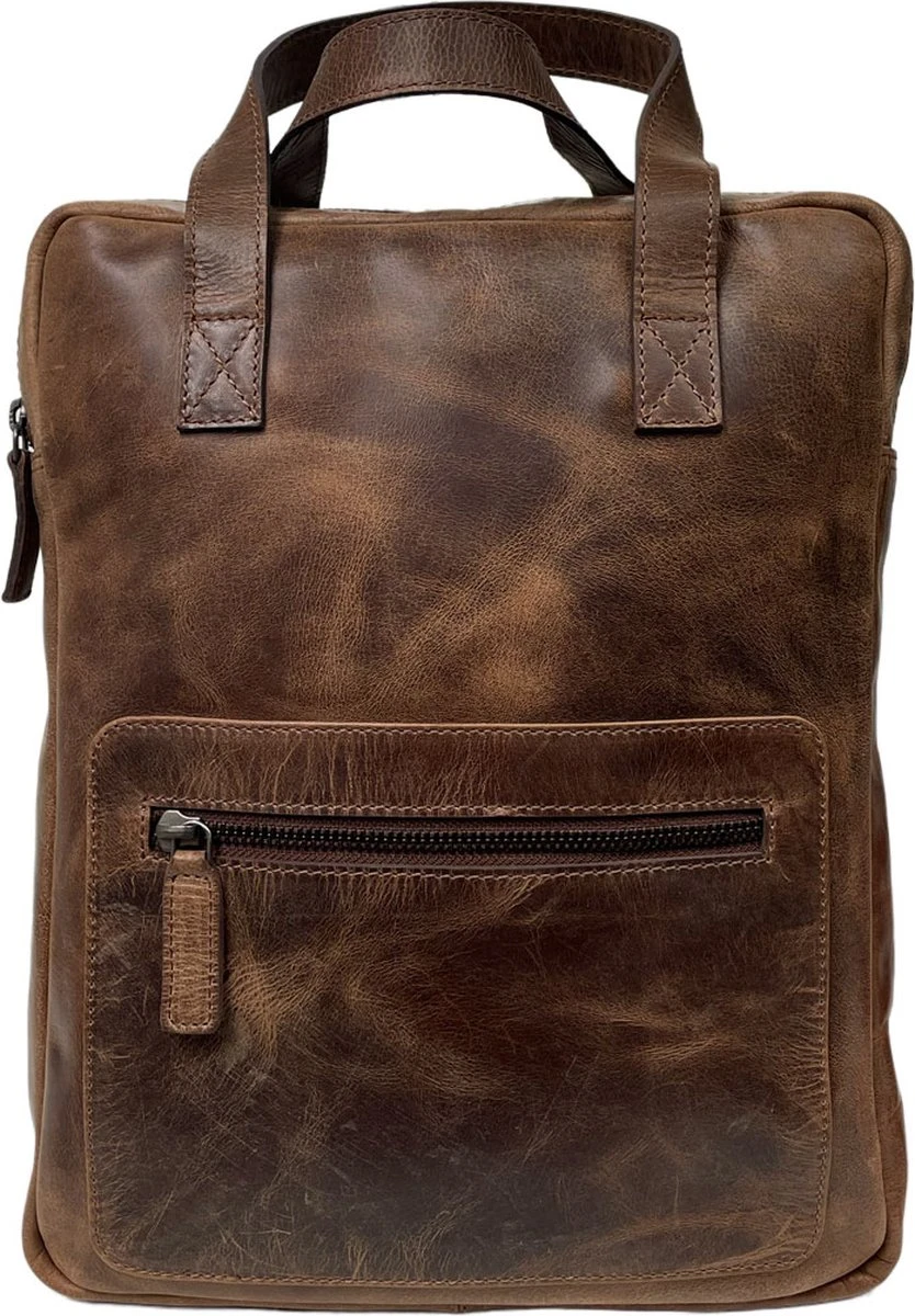 Saccoo Ramon Rugtas 100% Hunterleder Medium Formaat. 3 Saccoo Ramon Rugtas 100% Hunterleder Medium Formaat.