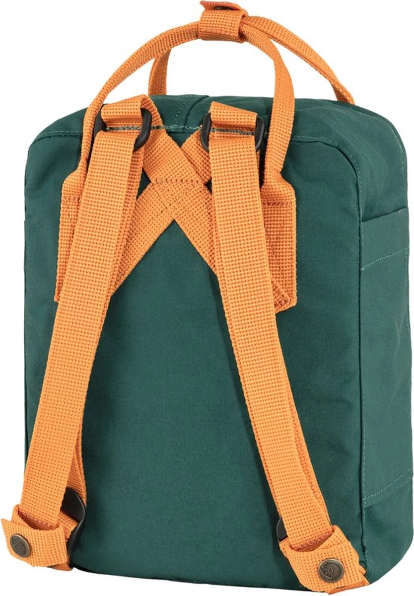 Fjallraven Fjällräven Kånken Mini Unisex Rugzak - Arctic Green-Spicy Orange 6 Fjallraven Fjällräven Kånken Mini Unisex Rugzak - Arctic Green-Spicy Orange - Afbeelding 4