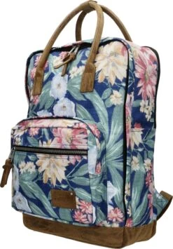 Enrico Benetti Santiago 46180 Laptoprugzak Met 17" Laptopvak - Donkerblauw Bloemen Print -Tas Kortingswinkel 834x1200 6