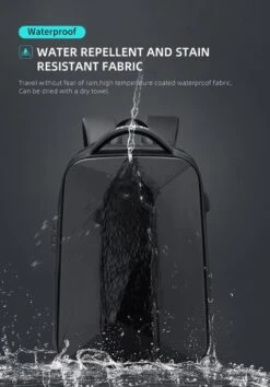 Bange Rugtas - 15,6 Inch - Laptop Rugzak - USB-aansluiting - TSA Slot - Waterafstotend - Zwart - Incl. Smart Thermosfles -Tas Kortingswinkel 838x1200 4