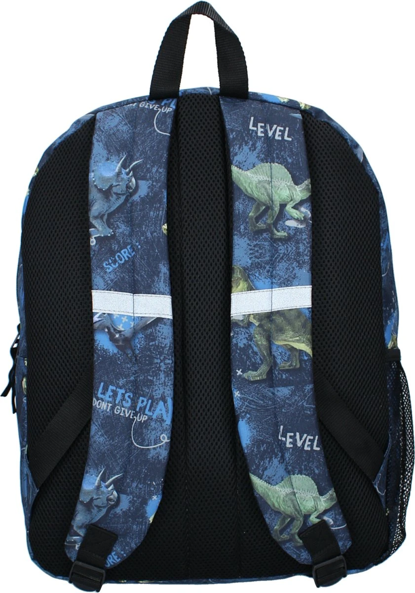 Skooter Dinogames - Rugzak - Schooltas Jongen - Blauw - Dino 5 Skooter Dinogames - Rugzak - Schooltas Jongen - Blauw - Dino - Afbeelding 3