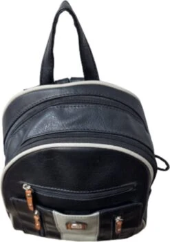 Rugzak Soepele Zwart,creme PU-Leer 10 Rugzak Soepele Zwart,creme PU-Leer -Tas Kortingswinkel 846x1200 10