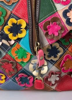 Viabologna Rugzak Escanella Van Gekleurde Stukjes Leer - Multicolour - -Tas Kortingswinkel 856x1200 12