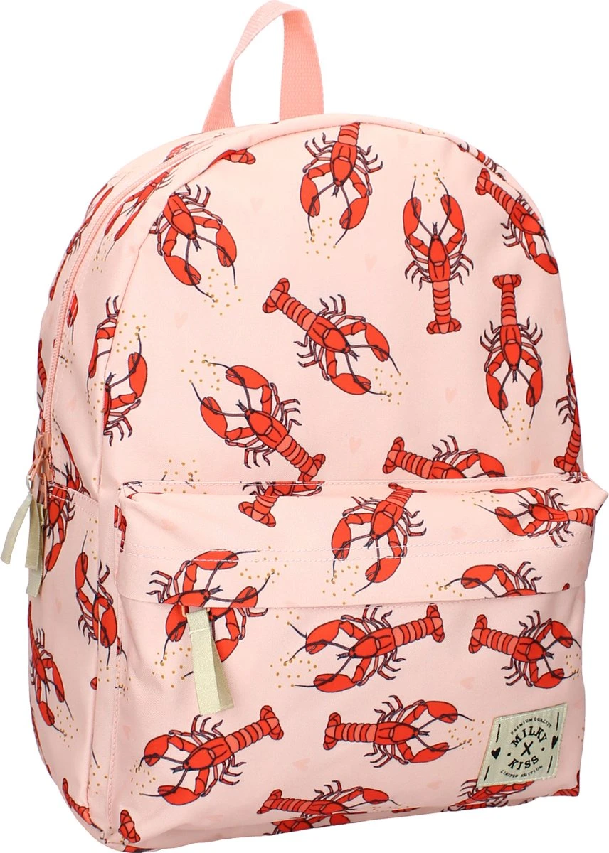 Milky Kiss Full Of Smiles Rugzak - Schooltas Meisje - Roze - Kreeft 10 Milky Kiss Full Of Smiles Rugzak - Schooltas Meisje - Roze - Kreeft - Afbeelding 8