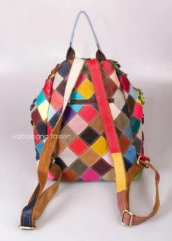 Viabologna Rugzak Escanella Van Gekleurde Stukjes Leer - Multicolour - -Tas Kortingswinkel 856x1200 9
