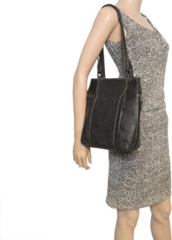 Rugtas Leer Zwart - Schoudertas - Echt Leer -Tas Kortingswinkel 861x1200 15