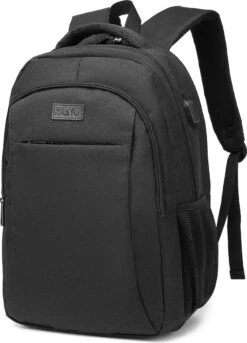 Kono Rugzak - Schooltas - 15,6 Inch Laptop Rugtas - Dames/Heren - 28L - Waterafstotend - Zwart