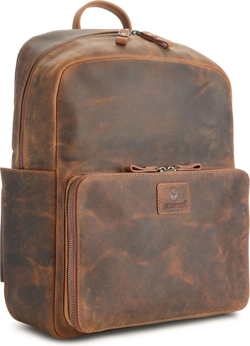 DONBOLSO Rugzak Tokio I Premium Lederen Dagrugzak Voor Mannen En Vrouwen Met Laptopvak I Ideale Lederen Rugzak Voor Op Reis, Kantoor, Universiteit I Handgemaakte Laptoptas I Vintage Bruin 3 DONBOLSO Rugzak Tokio I Premium Lederen Dagrugzak Voor Mannen En Vrouwen Met Laptopvak I Ideale Lederen Rugzak Voor Op Reis, Kantoor, Universiteit I Handgemaakte Laptoptas I Vintage Bruin