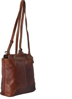 Rugtas Dames Cognac - Echt Leer - Incl. Verstelbare Riem -Tas Kortingswinkel 869x1200 7