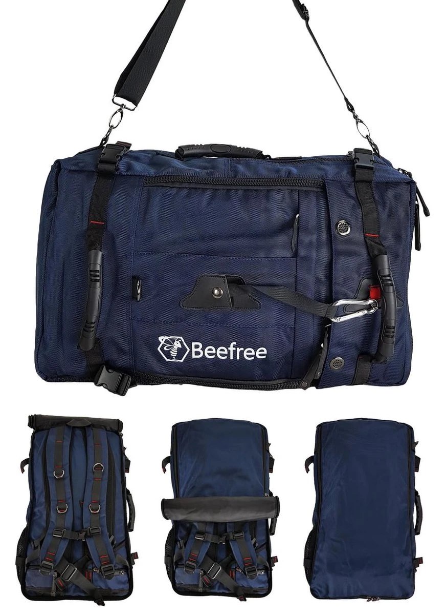 Beefree Anti Diefstal Rugzak| Handbagage Koffer | Handbagage Backpack | Reistas | Rugtas | Werktas | Laptoptas | Schooltas | Schoudertas | Blauw 4 Beefree Anti Diefstal Rugzak| Handbagage Koffer | Handbagage Backpack | Reistas | Rugtas | Werktas | Laptoptas | Schooltas | Schoudertas | Blauw - Afbeelding 2