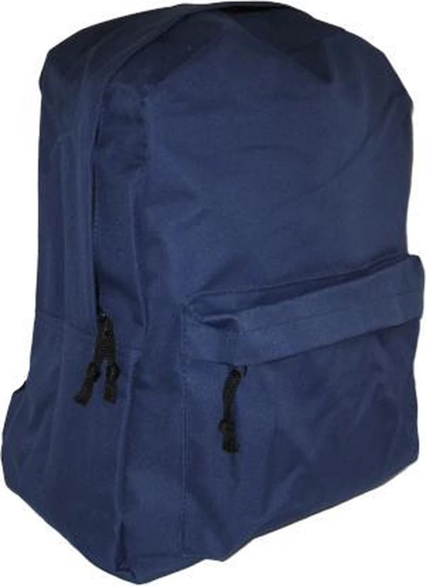 Merkloos Rugzak Donker Blauw Met Voorvak - Schooltas/Rugzak Jongens/Meisjes 3 Merkloos Rugzak Donker Blauw Met Voorvak - Schooltas/Rugzak Jongens/Meisjes