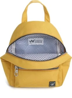 YLX Mini Backpack Voor Dames. Oker Geel. Recycled Rpet Materiaal. Gerecyclede Plastic Flessen. Eco-friendly. Mini Rugzak - Dames - Vrouwen - Tieners - Meiden -Tas Kortingswinkel 879x1200 7