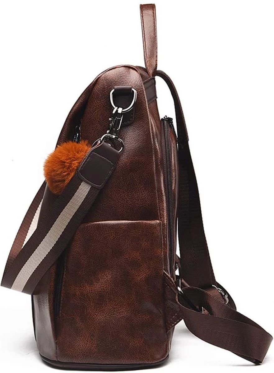 Dames Anti-diefstal Rugzak Schoudertas Vrije Tijd Schooltas Anti Diefstal PU-leer 6 Dames Anti-diefstal Rugzak Schoudertas Vrije Tijd Schooltas Anti Diefstal PU-leer - Afbeelding 4