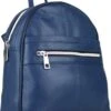 Dames Rugtas Leer Blauw - Leren Rugtas Dames - Kleine Leren Rugzak Dames - Stijlvolle Rugzak Dames - Blauwe Dames Rugtas Leder
