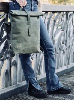 Beocca - Leren Rugzak Mavis Groen - 15" Laptoptas 16 Beocca - Leren Rugzak Mavis Groen - 15" Laptoptas -Tas Kortingswinkel 887x1200