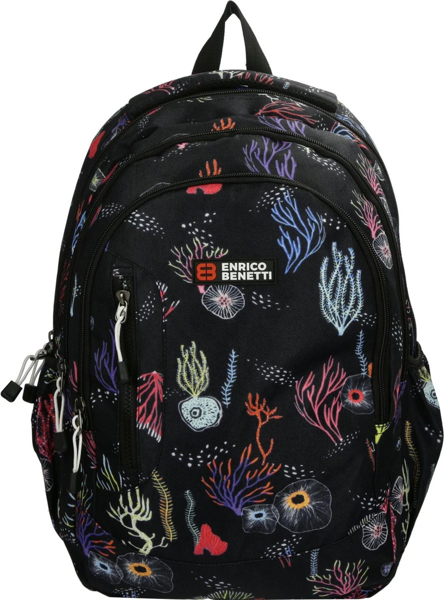 Enrico Benetti Capetown Laptoprugzak 46170 - 15" Laptopvak - 30 Liter - Koraal Print 3 Enrico Benetti Capetown Laptoprugzak 46170 - 15" Laptopvak - 30 Liter - Koraal Print