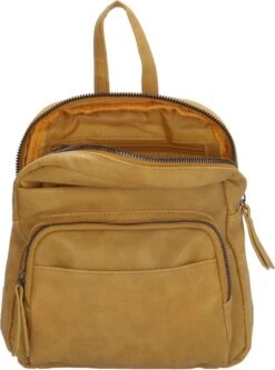 Enrico Benetti Zoë Dames Rugzak Klein - Kunstleer - Oker Geel 11 Enrico Benetti Zoë Dames Rugzak Klein - Kunstleer - Oker Geel -Tas Kortingswinkel 891x1200 10