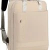 Merkloos Waterdichte Rugzak Inclusief Usb Oplaadstation - Laptoptas 15,6 Inch - Schooltas - Beige - Multifucntioneel -Tas Kortingswinkel 894x1200