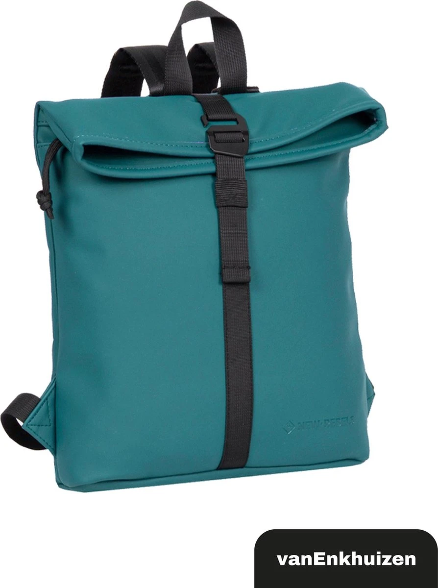 VanEnkhuizen Rolltop Rugzak 9 Liter - Waterafstotend En Thermo Materiaal - Turquoise 3 VanEnkhuizen Rolltop Rugzak 9 Liter - Waterafstotend En Thermo Materiaal - Turquoise