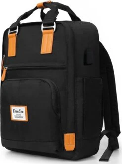 Rugzak Met Laptopvak - Rugzak Van 30 Liter Voor Heren / Dames - Waterdichte Rugzak Voor School / Werk / Reizen - Zwart Maat L -Tas Kortingswinkel 895x1200 3