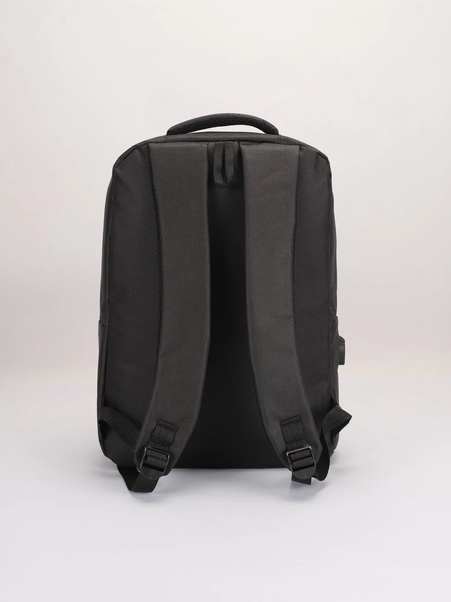 Dailyibed - 1988 - Rugzak - Schooltas - Laptoptas - Usb Poort - Zwart 4 Dailyibed - 1988 - Rugzak - Schooltas - Laptoptas - Usb Poort - Zwart - Afbeelding 2