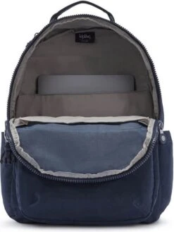 Kipling SEOUL Rugzak, 27 Liter, 15 Inch Laptopvak - Blue Bleu 2 -Tas Kortingswinkel 901x1200 7