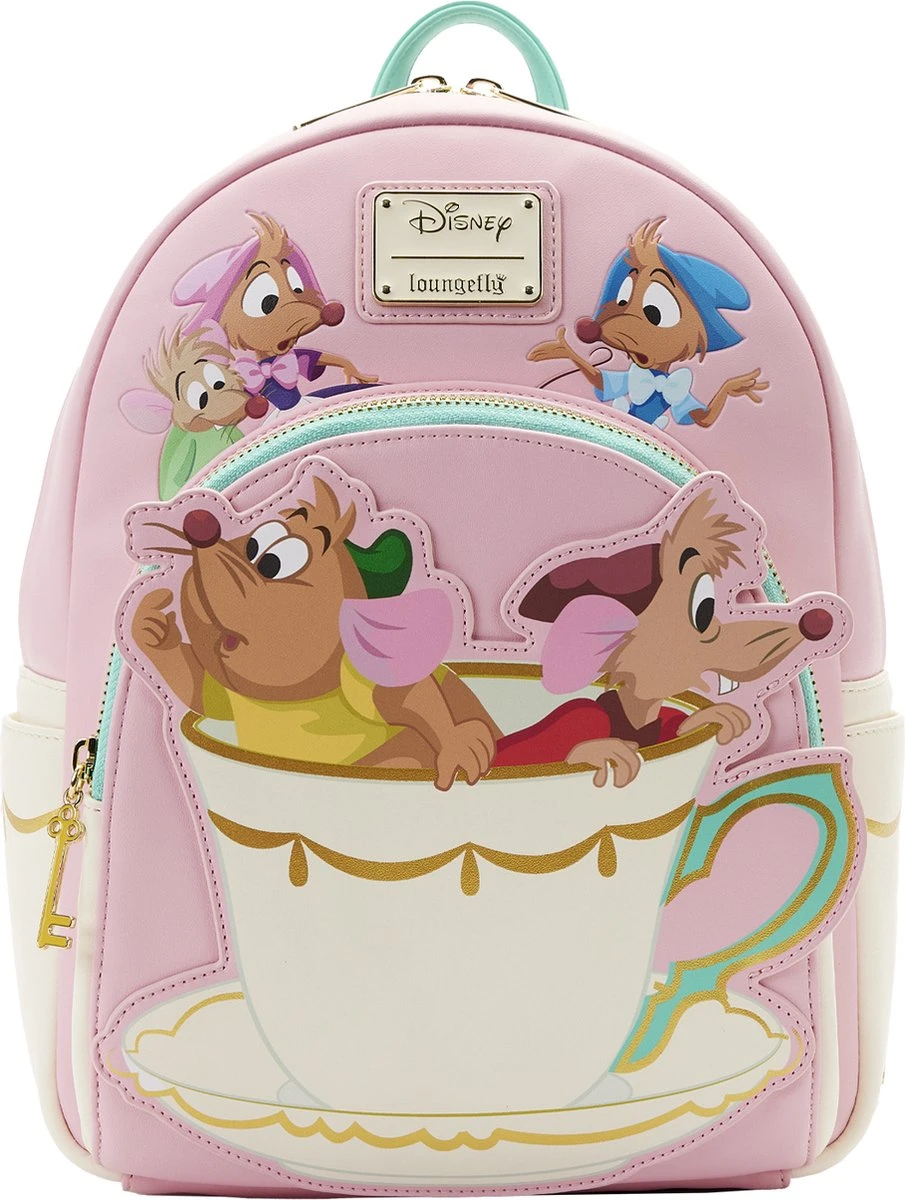 Disney Loungefly Backpack Gus Gus And Jaq In Teacup 9 Disney Loungefly Backpack Gus Gus And Jaq In Teacup - Afbeelding 7