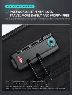 Bange Rugtas - 15,6 Inch - Laptop Rugzak - USB-aansluiting - TSA Slot - Waterafstotend - Zwart - Incl. Smart Thermosfles -Tas Kortingswinkel 915x1200 8