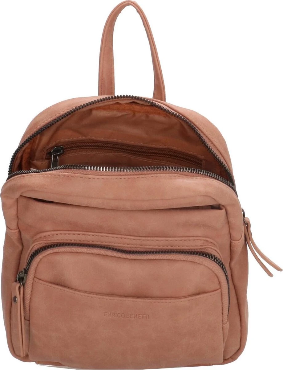 Enrico Benetti Zoë Dames Rugzak Klein - Kunstleer - Misty Rose 7 Enrico Benetti Zoë Dames Rugzak Klein - Kunstleer - Misty Rose - Afbeelding 5