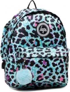 HYPE UNISEX BLUE ICE LEOPARD CREST BACKPACK