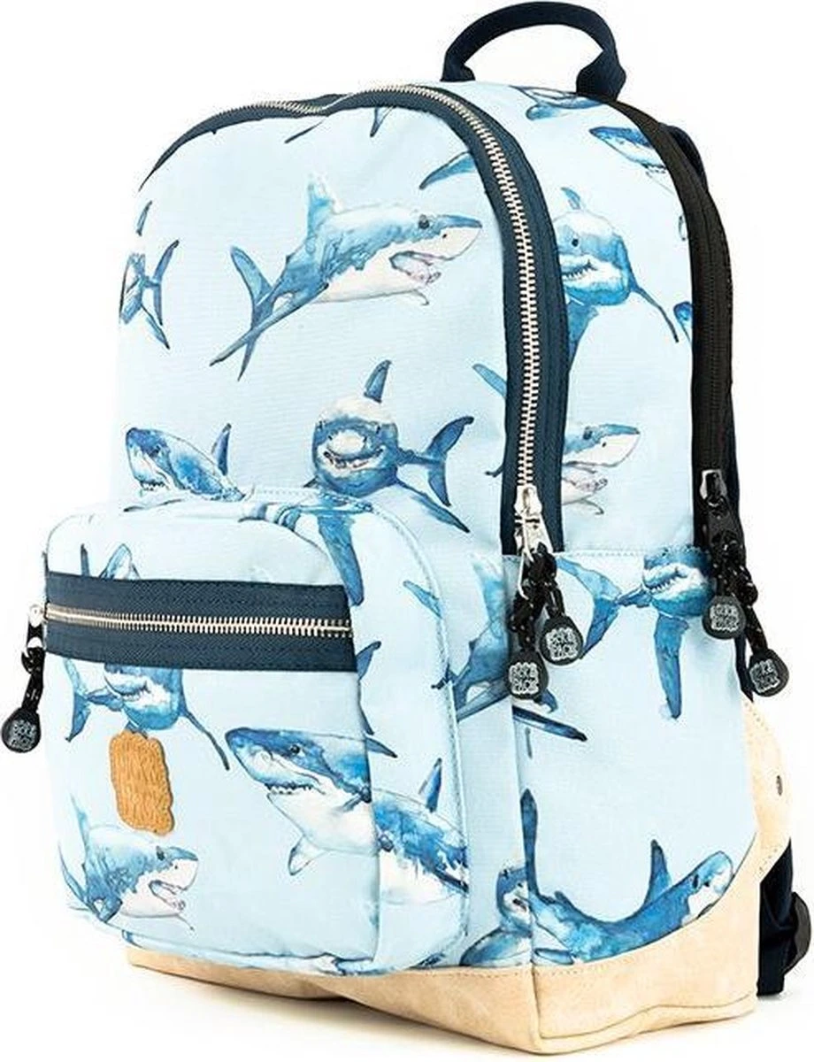 Pick & Pack Shark Rugzak M - Light Blue 4 Pick & Pack Shark Rugzak M - Light Blue - Afbeelding 2