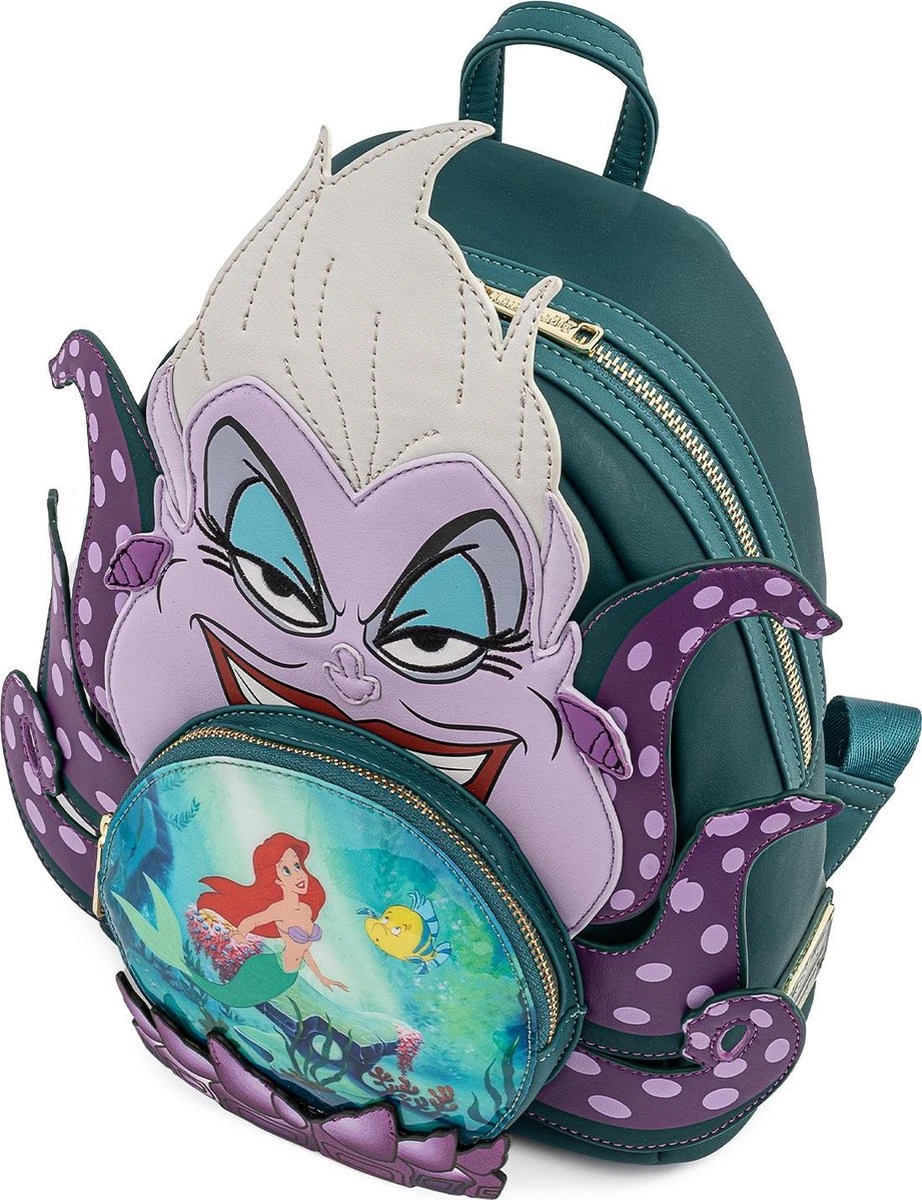 FUNKO Loungefly: Disney Villains - Ursula Little Mermaid Cosplay Mini Backpack 7 FUNKO Loungefly: Disney Villains - Ursula Little Mermaid Cosplay Mini Backpack - Afbeelding 5