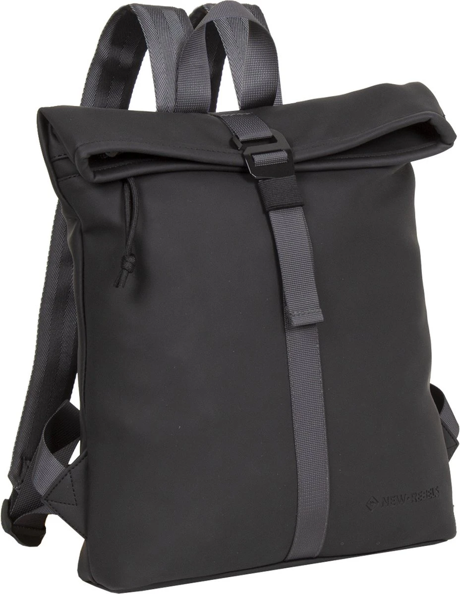 New Rebels® Tim - Rugtas - Grijs/Zwart - Waterafstotend - Roll-top - 13121087 - 27x8x33cm - Rugzak / Backpack 3 New Rebels® Tim - Rugtas - Grijs/Zwart - Waterafstotend - Roll-top - 13121087 - 27x8x33cm - Rugzak / Backpack