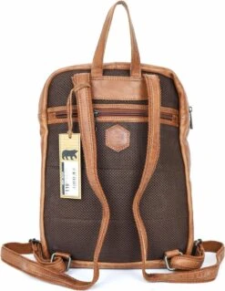 Bear Design Tiffany Leren Rugzak - Cognac -Tas Kortingswinkel 930x1200 7