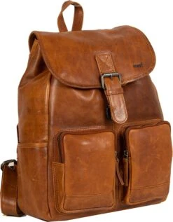 Justified Bags® Nynke Leren Classic Rugtas Cognac