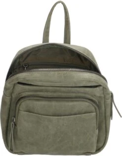 Enrico Benetti Zoë Dames Rugzak Klein - Kunstleer - Olijf Groen -Tas Kortingswinkel 935x1200 8