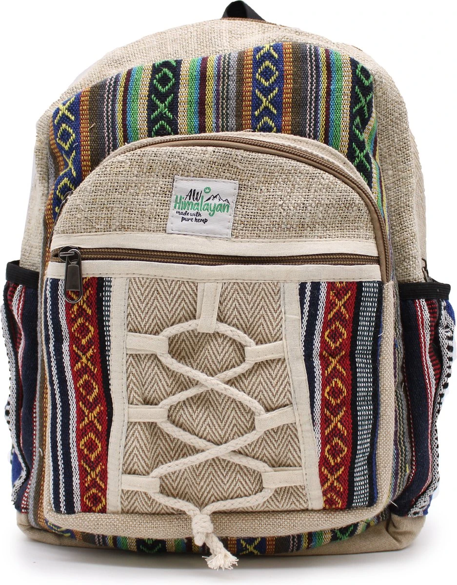 Kleine Hennep Rugzak - Rugtas - Touw- En Zakkenstijl - 30x22x7cm 7 Kleine Hennep Rugzak - Rugtas - Touw- En Zakkenstijl - 30x22x7cm - Afbeelding 5