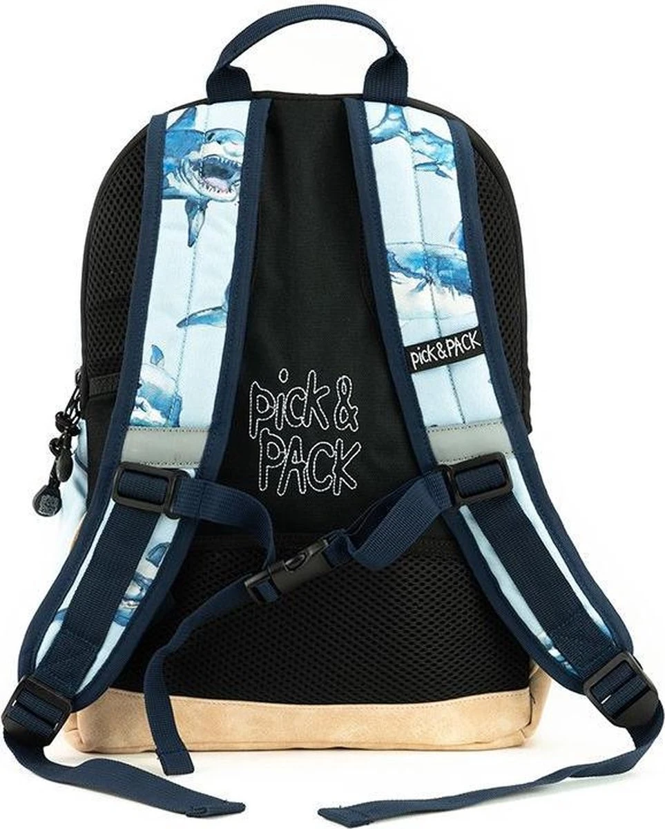 Pick & Pack Shark Rugzak M - Light Blue 5 Pick & Pack Shark Rugzak M - Light Blue - Afbeelding 3