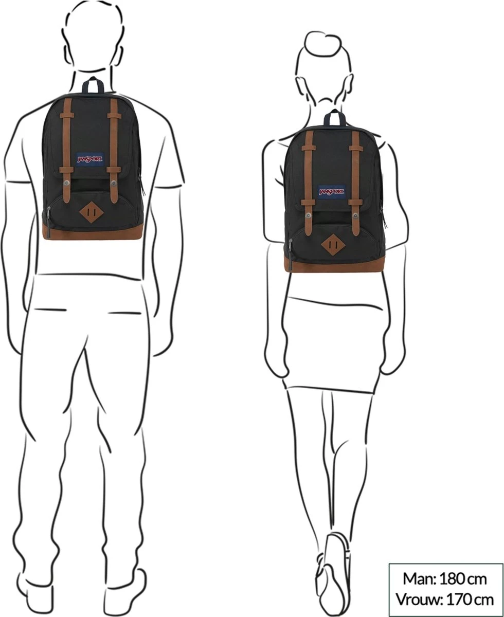 JanSport CORTLANDT Rugzak, 25 Liter, 15 Inch Laptopvak - Black 4 JanSport CORTLANDT Rugzak, 25 Liter, 15 Inch Laptopvak - Black - Afbeelding 2