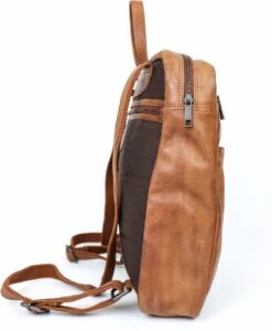 Bear Design Tiffany Leren Rugzak - Cognac -Tas Kortingswinkel 989x1200 4