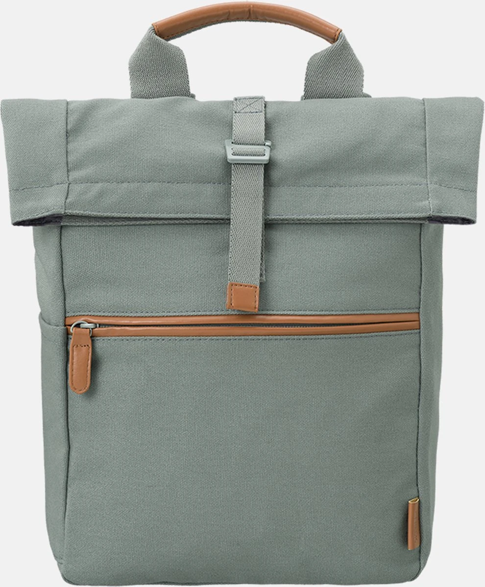 Fresk Rugtas / Rugzak / Schooltas - Fresk - 13 Liter - Katoen - Groen 3 Fresk Rugtas / Rugzak / Schooltas - Fresk - 13 Liter - Katoen - Groen