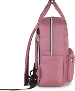 Veran Rugtas - Rugzak - 12 Liter - 2-in-1 Handtas - Urban - Vintage - Heren - Dames - Laptop - Gewatteerd - School - Boekentas - Roze -Tas Kortingswinkel 991x1200 3