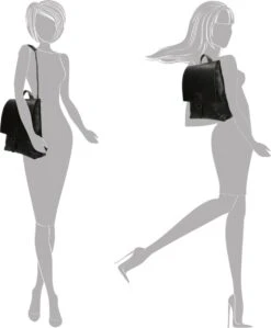 Enrico Benetti Caen Rugzak/ Schoudertas - Zwart -Tas Kortingswinkel 992x1200 4