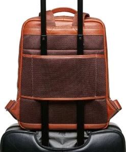 Castelijn & Beerens - Firenze Laptoprugzak 15,6 + Tablet RFID | Lichtbruin - -Tas Kortingswinkel 996x1200