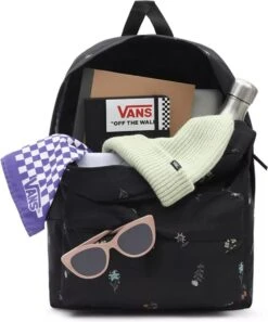 Vans Dames Laptop Rugzak / Rugtas / Laptoptas - Realm - Zwart - 15 Inch -Tas Kortingswinkel 998x1200